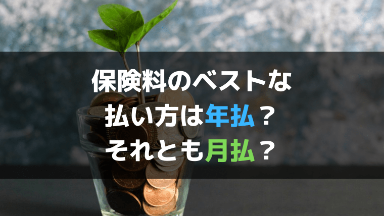 生命保険料の払い方、月払にすべき？それとも年払にすべき？